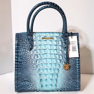 Brahmin Spearmint Blue Caroline Melbourne Satchel Handbag NWT
